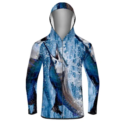 Fishing Suit Fish Picture Breathable Anti Mosquito Anti Insect Sea Fishing Suit Can Be Customized Suit Sunscreen Long