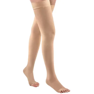 Women's Anti-Embolism Breathable Eco-Friendly Thigh High Compression Stockings 23-32mmHg Spandex/Nylon Anti-Bacterial Venous