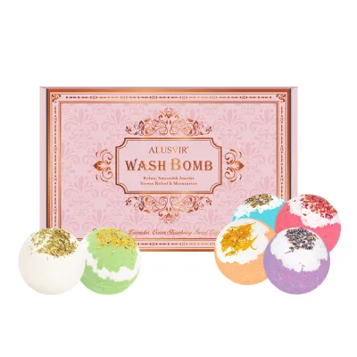 Wholesale Gift Set 6 Scents Shower Bomb Bath Aromatherapy Rose Lavender Scrub Bath Bombs Vegan Natural Shower Gift Set