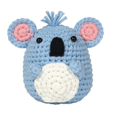 Hot Selling DIY Handmade Crochet Kit for Beginners-Yarn Set with Crochet Hooks Animal Koala Pattern