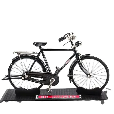 Wholesale Diecast Toy 1:10 Simulation Alloy Mountain Bike Speed Reduction Bicycle Model Mini Bicycle Toy Decoration