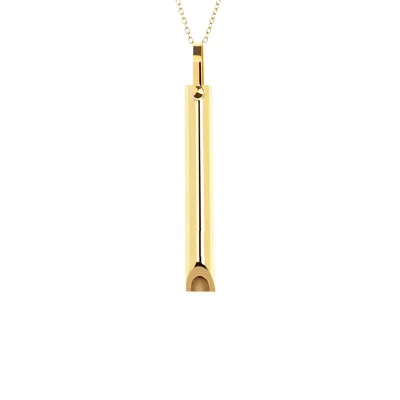 New Stainless Steel Cylinder Pendant Anxiety Relief Breathing Meditation Necklace