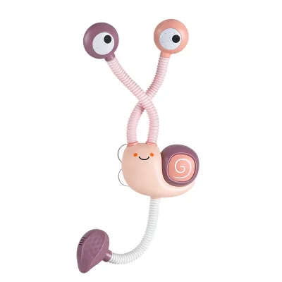 Hot Selling Electric Cute Animal Snail Shape Plastic Bathtub Water Spray Toy for Infants Toddlers Baby Bath Gift