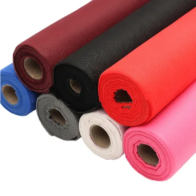 Colorful Dyed Plain Brocade Fabric 100% Polyester Non-Woven Fabric for DIY Handmade Accessories & Home Decoration Roll