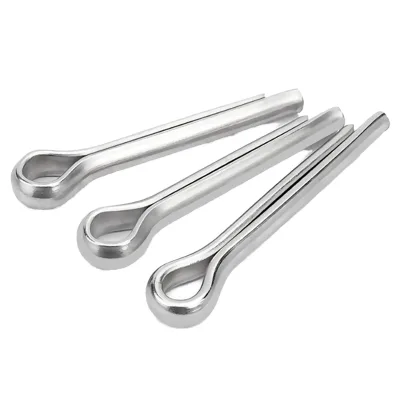 ISO 1234 Cotter Pins Split Parallel Steel Stainless Steel 304 Zinc Plated Finish 14mm Head Diameter Standard Style Plain Look