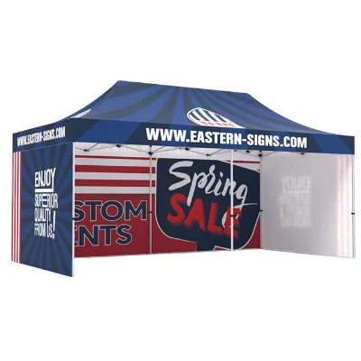 Factory Wholesale Custom Print Aluminium 10x10 Tent Heavy Duty Ez up Marquee Gazebo Folding Pop up Canopy Tent for Events