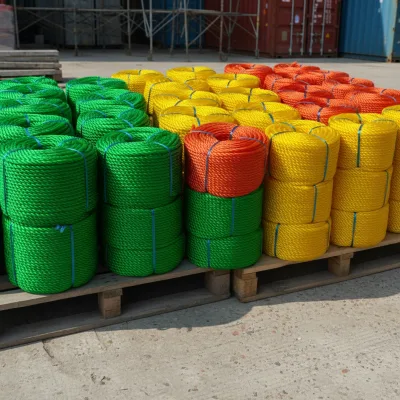 Twist PE Rope 3 Strand Polyethylene Plastic Rope UV Resistance for Packing Fish Farming