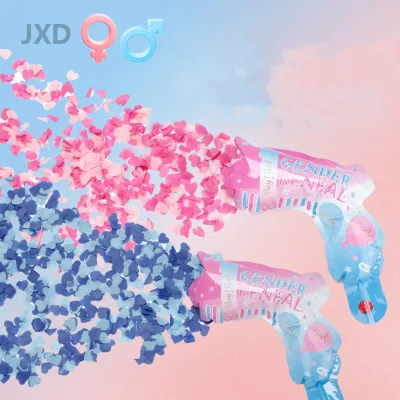 JUXINDA Gender-themed Gender-revealing Mouth-blown Confetti Cannons  Creative Handheld Predictive Gender Confetti Cannons.