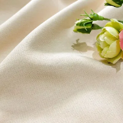 Plain Linen Outlook Dull Satin Woven 90%blackout Satin Curtain Fabric and Materials Window Treatments Woven