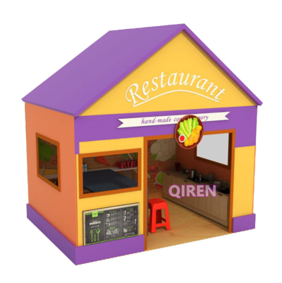 Role Play Shopping House Indoor Role Play House for Daycare Kids Play Area Indoor Playground Equipment Indoor Role Playhouse