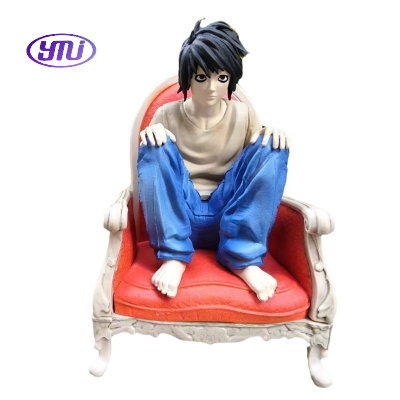 19CM L Figuras Lawliet Figurine De Collectible Decoration Doll Toys Anime Death Note Figure Plastic Crafts