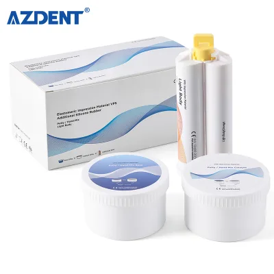 Hot Sale Dental Impression Material Hand Mix Putty 400g X 2 with Light Body 50ml Orthodontic Prosthetic Crown Bridge Kit