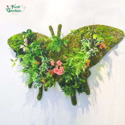 Personalized Artificial Green Wall Faux Greenery Plant Decoration for Cafe Restaurant Wedding Events Salon Backdrop