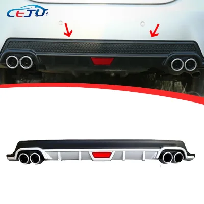 Universal Sedan Car Rear Bumper Diffuser Lip Spoiler Canard Car-Styling ABS Plastic Car Exterior Modification Decoration Parts