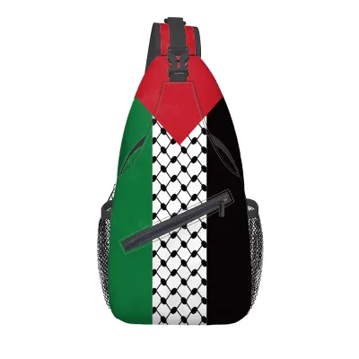Palestine Flag Design Crossbody Bags ,Kuffiyeh Chest Bag With Adjustable Strap ,Crossbody Bags for Palestine People