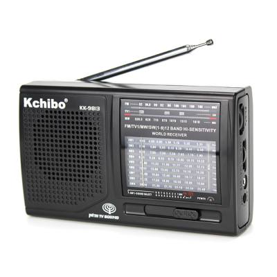 Kchibo Radio KK-9813 FM AM SW 12 Band World Band Receiver Portable Radio Vintage Style DSP Multiband Onda Corta Radio