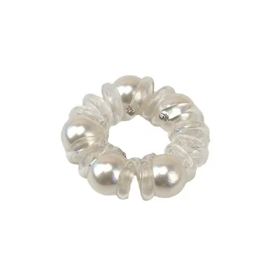 Wholesale Women New Telephone Line Hair Ties With Pearl Beautiful Hair Band