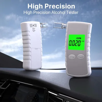 Handheld Alcohol Tester Digital Breathalyzer CE Certified Portable Alcohol Detector High Precision Pocket Size Breathalyser