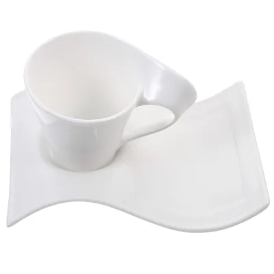 Hotel Restaurant Ceramic Cup and Suacer for Coffee Breakfast Gift