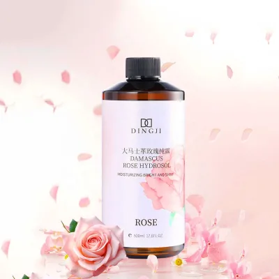 DINGJI 100% Natural Rose Hydrosol Rose Steam Distilled Hydrosol Rose Fragrance Oil Rosa Damascena Flower Water