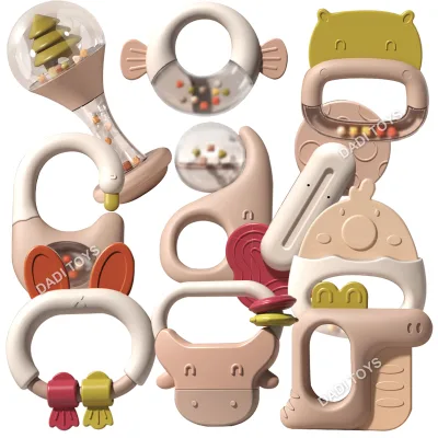 Soft Baby Rattle Infant Baby Toy Gift 3 Months Above 5pcs Baby Rattle Teether