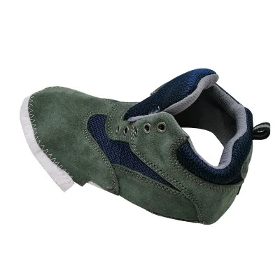 High Quality Green Breathable Suede Leather Semi Finished Upper for Work Shoes