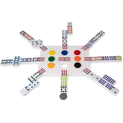 91 Titles Lucite Double-Nine Dominoes Sets 9 Mexican Trains Markers Acrylic Mexican Train Dominoes