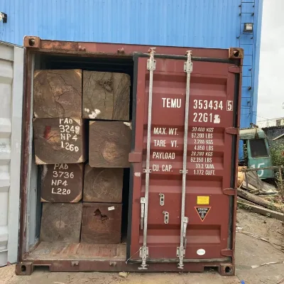 Concrete PADOUK Timber Applicable to  Bridges and Building Materials From Congo