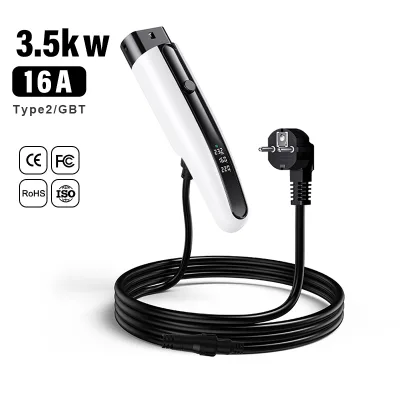 Portable EV Charger Conversion Kit 3.5kw 16a Type 2 Lithium Battery Charger Protector for Cars New Condition Output Power 7kw