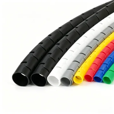 Flexible Spiral PP Cable Management Sleeve | 5mm Inside Diameter 220V Rated Wire Organizer for Desk & PC