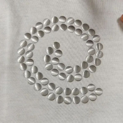 Luxury Special Heat Press Stickers Matte Brushed Metal Hot Fix Stud Transfer Custom logo Dome Rhinestone Transfer for Swimwear