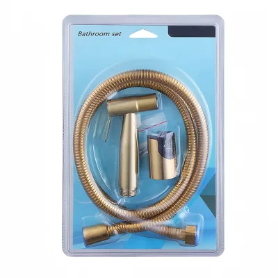 Modern Gold 201 Stainless Steel Wall-mounted Hotel Bathroom Shower Sprayer Toilet Bidet Power Handheld Shattaf Portable Easy