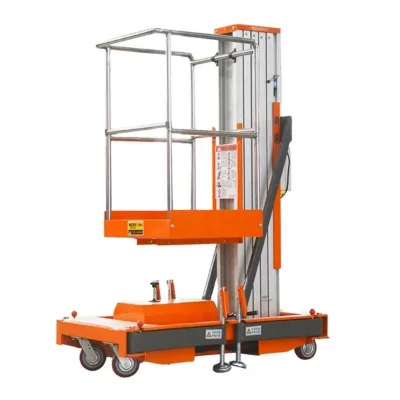 China Factory 150kg Single Man Lift Aluminum Alloy Aerial Work Lifting Platform China Lift Machine for Building