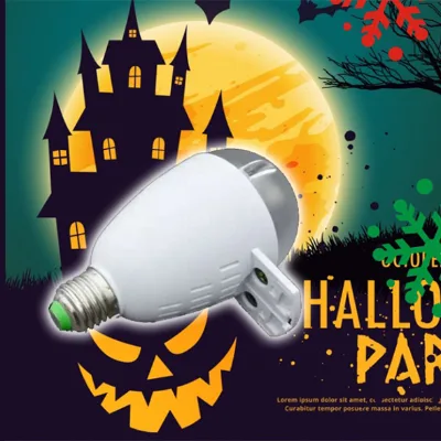 Halloween Decoration LED Bulb Projector Light Decoration Halloween Gift LED Bulb Projector Lighting Home Party Decoration