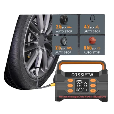 Digital Tyre Inflator 150 PSI 12V DC Portable Air Compressor With LED Light