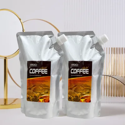 Customize Silky 3 in 1 Coffee Essences & Hydrolized Keratin Hair Straightening Cream + Neutralizer (A & B Set 1000ml Each)