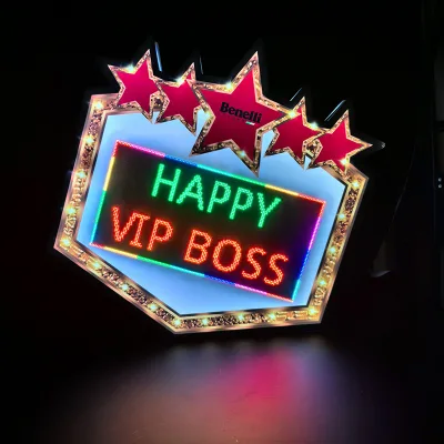 Customized Removable Marquee Message Box Acrylic LED Bar Light Board Digital Star Message Board Rechargeable Light Weight