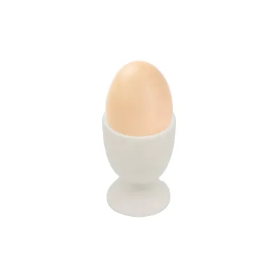 2022 New Soft-boiled Eggs Use Ceramic Egg Cups with Goblet Base White Stoneware Egg Holder