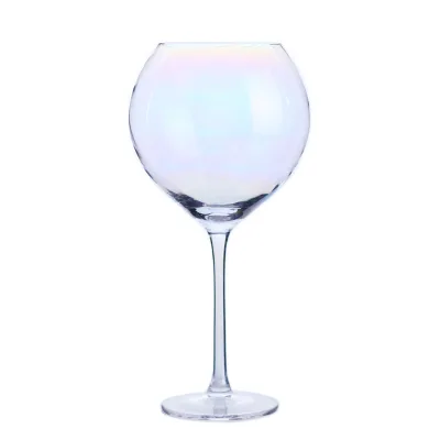 Rainbow electroplated wine glass crystal red wine glass goblet with rainbow effect