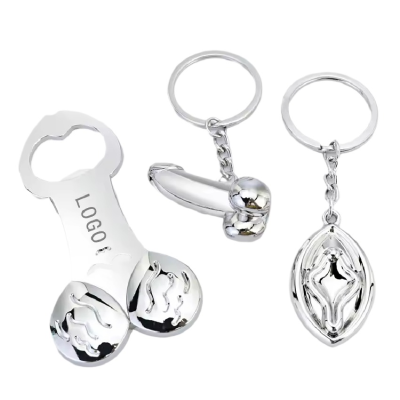 Sexy Toy Sexy and Funny Parody Keychains of Male and Female Reproductive Organs for Couples Prank Keychains Accessories Gifts
