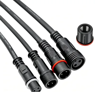 Outdoor Waterproof Quick Connect Cable Connector, Dustproof Male Female Aviation Plug, Power Wire Connector