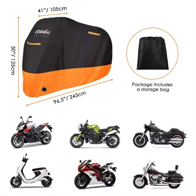 Wholesale Waterproof Outdoor UV Resistant Protection Durable Night Reflective Motorcycle Foldable Cover