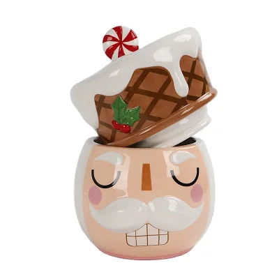 Holiday Magic Nutcracker 3-D Cookie Jar, 56 Oz, Multicolor New
