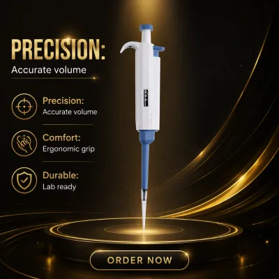 Other Lab Supplies 20-200UL Single-channel Adjustable-range Plastic Micro Pipette with 1 Year Warranty