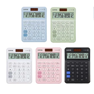 High Quality 12 Digits New Colorful Desktop Calculator School Office