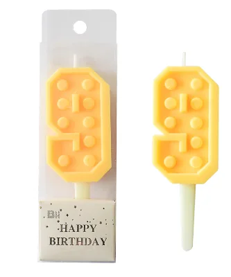 lego 0-9 Number Birthday Party Number Birthday Candle for Cake Candles