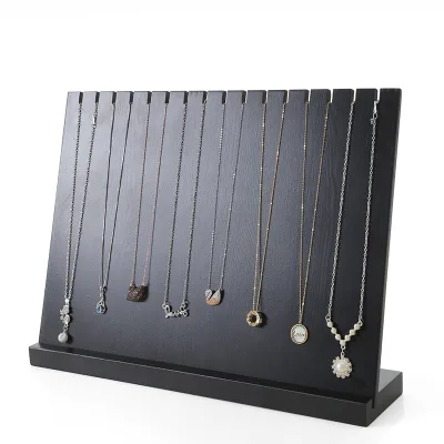 Solid Wood Zhejiang Necklace Display Board Pendant Storage Jewelry Rack Counter Display Props Jewelry Hanger Detachable Hanging