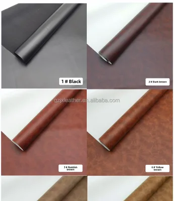 Hot Sale Two-Tone PVC PU Leather Scratch-Resistant Brushed Sueded Waterproof Elastic Sofas Furniture Chairs Home Textiles Bags