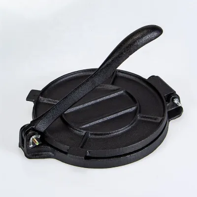 Pre-seasoned 20cm Cast Iron Tortilla Press Mexican Spanish Rotis
