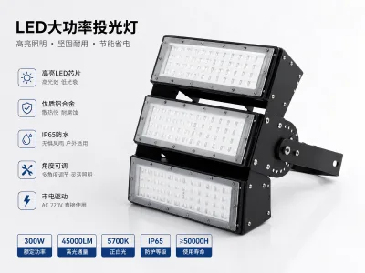 Hope Solar M2 Series Modular LED Flood Light Adjustable Module Angle IP65 Waterproof Outdoor Stadium Tunnel Factory Lighting
